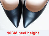 Leather Stilettos High Heels Shoes