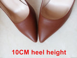 Leather Stilettos High Heels Shoes