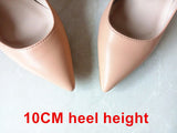 Leather Stilettos High Heels Shoes