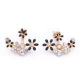 Pearl Daisy Flowers Hanging Stud Earrings