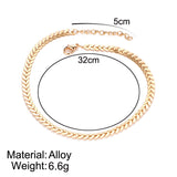 Short Arrow Leaf Choker Necklaces