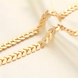 Short Arrow Leaf Choker Necklaces