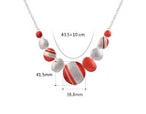 Ethnic Colorful Pendants Round Chokers Statement Necklace