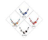 Ethnic Colorful Pendants Round Chokers Statement Necklace
