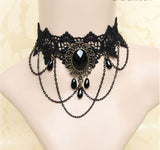 Gothic Choker Tattoo Tassel Punk Style Lace Pendant & Necklace