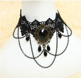 Gothic Choker Tattoo Tassel Punk Style Lace Pendant & Necklace