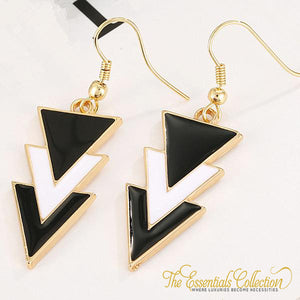 Long Drop Triangle Dangle Fashion Earrings