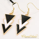 Long Drop Triangle Dangle Fashion Earrings