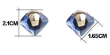 Crystal Rhinestone Square Stud Earrings