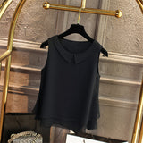 Loose Sleeveless Thin And Light Chiffon Casual Top  Blouse Plus Size