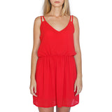 Chiffon V Neck Sleeveless Mini  Beach Party  Dress