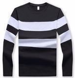 Men's  O Neck Striped Long Sleeve T-Shirt Tops
