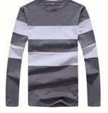 Men's  O Neck Striped Long Sleeve T-Shirt Tops
