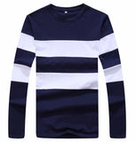 Men's  O Neck Striped Long Sleeve T-Shirt Tops