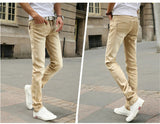 Men's Casual Stretch Skinny Jeans Trousers Tight Pants