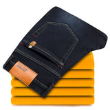 High Quality Elasticity  Slim Trousers Men's Jeans  Plus size