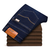 High Quality Elasticity  Slim Trousers Men's Jeans  Plus size