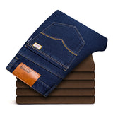 High Quality Elasticity  Slim Trousers Men's Jeans  Plus size