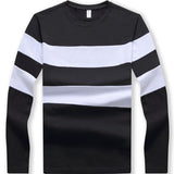 Men's  O Neck Striped Long Sleeve T-Shirt Tops