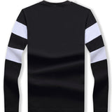 Men's  O Neck Striped Long Sleeve T-Shirt Tops
