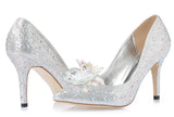 New Rhinestone Cinderella Pointed Toe Crystal High Heels Shoes