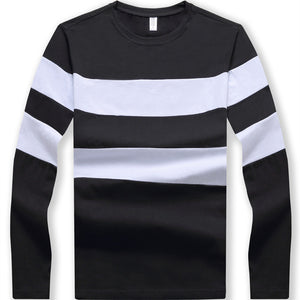 Men's  O Neck Striped Long Sleeve T-Shirt Tops