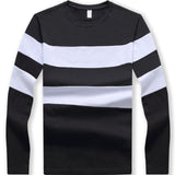 Men's  O Neck Striped Long Sleeve T-Shirt Tops