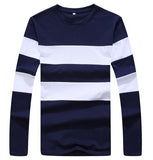 Men's  O Neck Striped Long Sleeve T-Shirt Tops